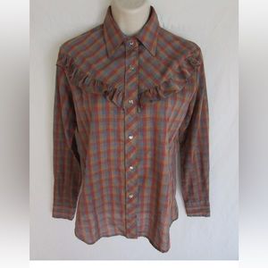 Ely Plains ruffle western button up